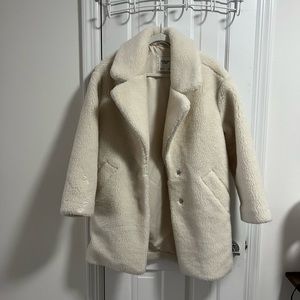 Abercrombie Cream Teddy Coat XS